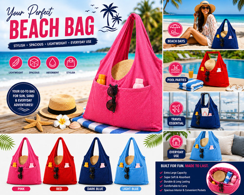 Beach towel buddy bag - beach,