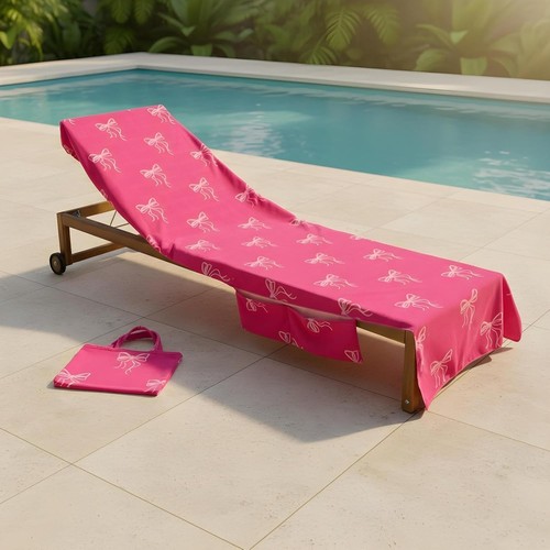 Luxury bow print beach towel - luxury,