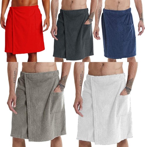Mens bath skirt wrap - bath, pocket