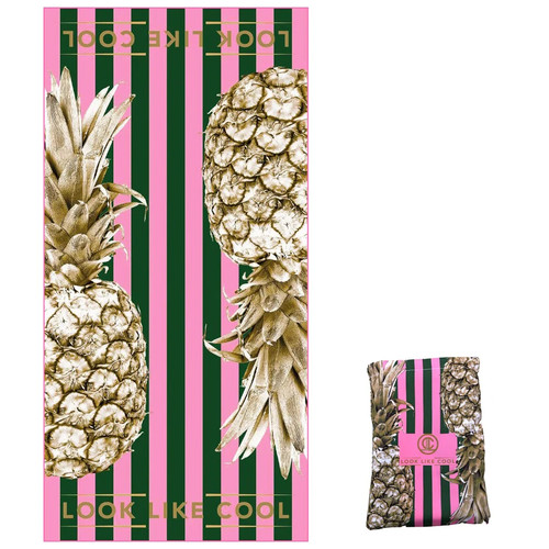 Gold pineapple print - print,, sand